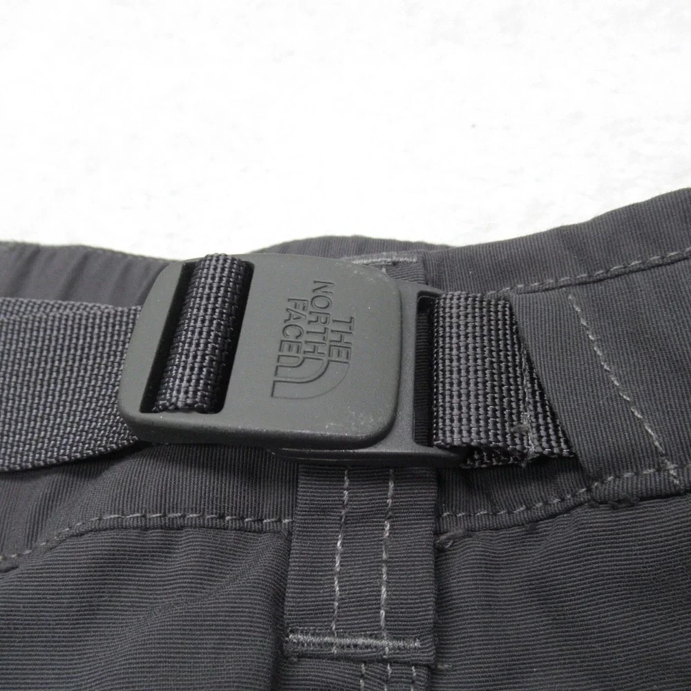 North Face Shorts Men XL Gray 38x20 Cargo Hiking Belted Convertible Shorts Only*